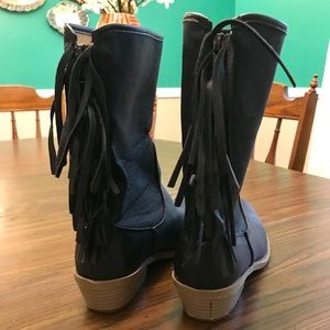 Black fringe BOOTS